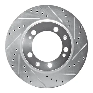 R1 Concepts EDZ-02010D Brake Rotor Drilled and Slotted Silver